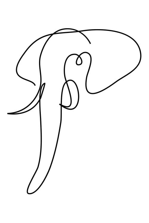 One Line Elephant - Hubris