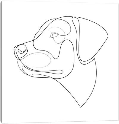 Labrador Retriever - One Line Dog Canvas Art Print - Addillum