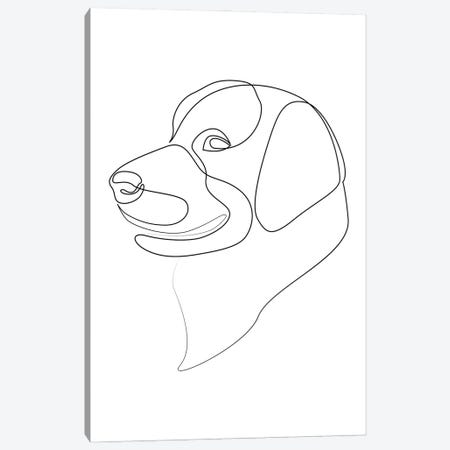 Labrador Retriever II - One Line Dog Canvas Print #AUM78} by Addillum Canvas Artwork