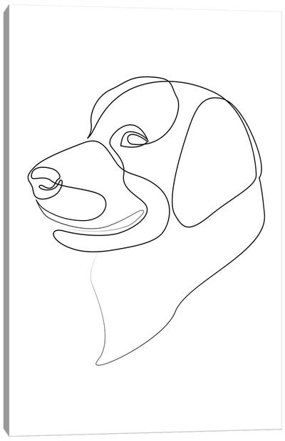 Labrador Retriever II - One Line Dog Canvas Art Print - Addillum