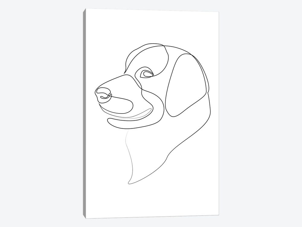 Labrador Retriever II - One Line Dog by Addillum 1-piece Canvas Artwork