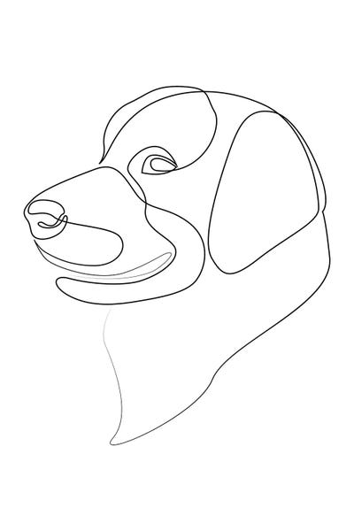 Addillum: Labrador Retriever II - One Line Dog by Addillum