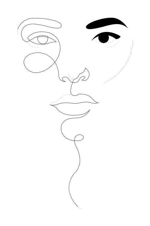 One Line Dot Face