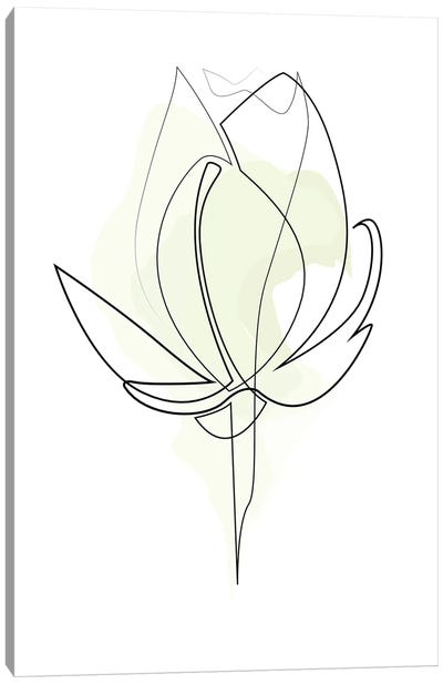 Lily One Line Canvas Art Print - Lily Art