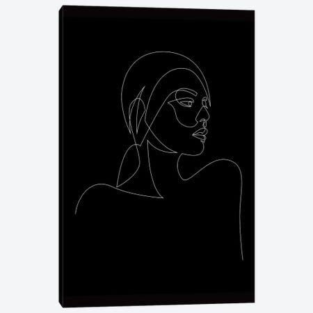 Liny Black Canvas Print #AUM83} by Addillum Canvas Print