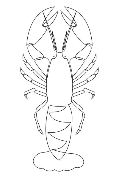 Lobster One Line by Addillum multi panel art