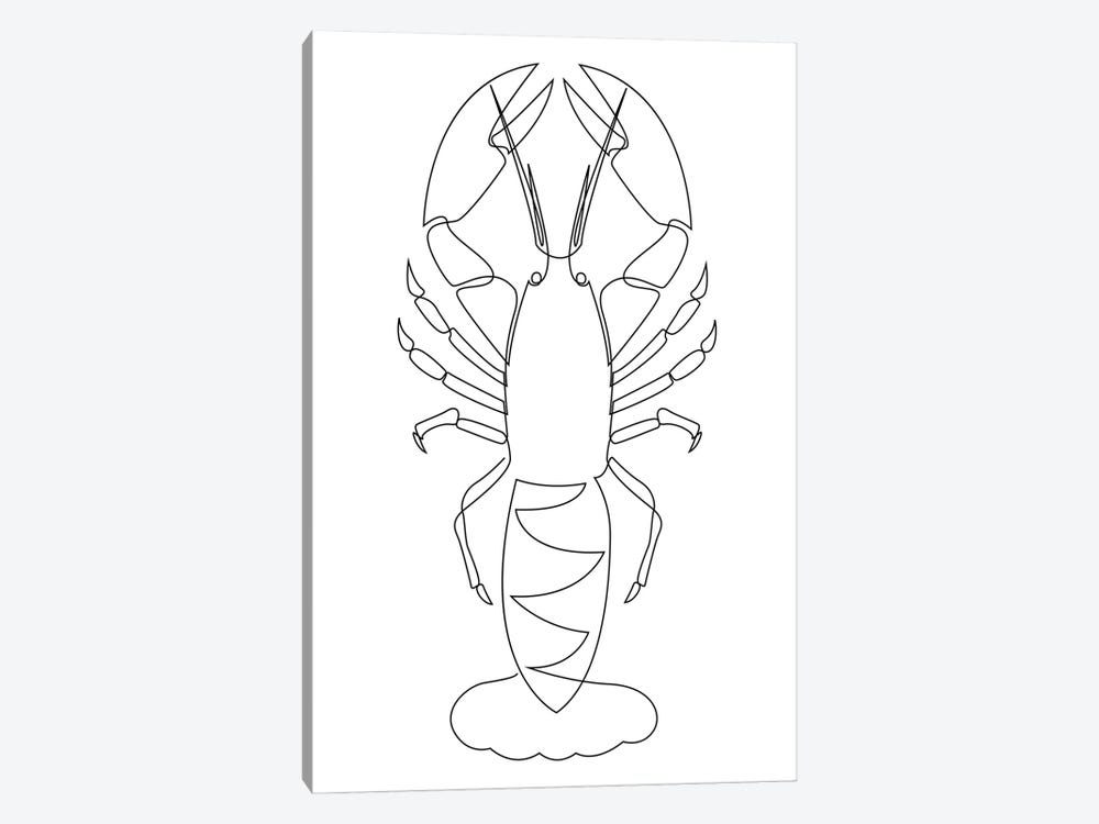 Lobster One Line by Addillum 1-piece Art Print