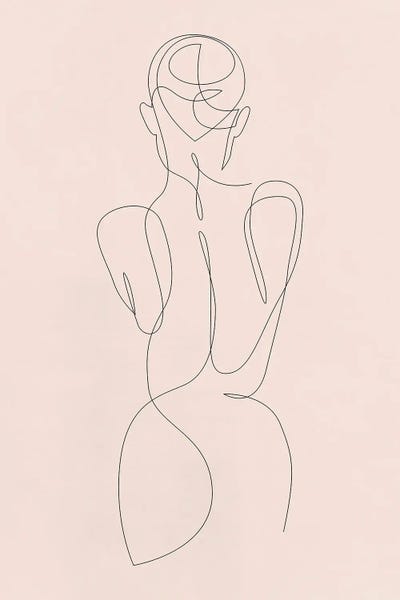 Pastel - One Line Nude by Addillum multi panel art
