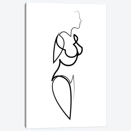Mlt Nude - Single Line Canvas Print #AUM94} by Addillum Art Print