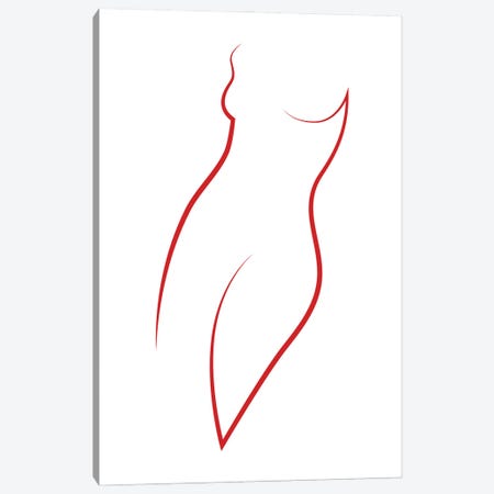 Ardor - Abstract Line Nude Canvas Print #AUM9} by Addillum Canvas Artwork