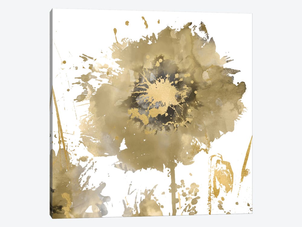 Flower Burst In Gold I by Vanessa Austin 1-piece Canvas Art