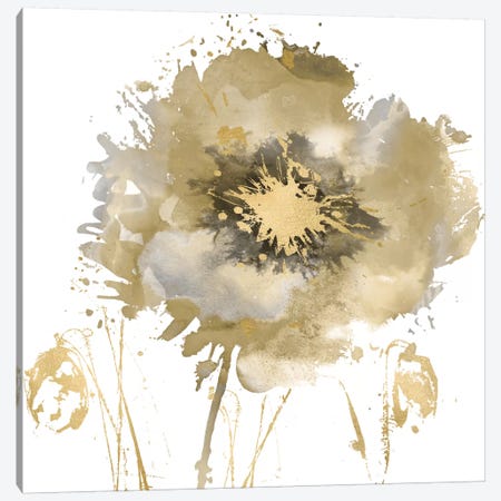 Flower Burst In Gold II Canvas Print #AUS15} by Vanessa Austin Canvas Print