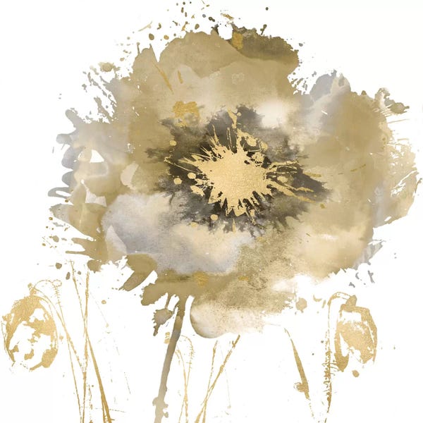 Gold & White: Flower Burst In Gold II by Vanessa Austin