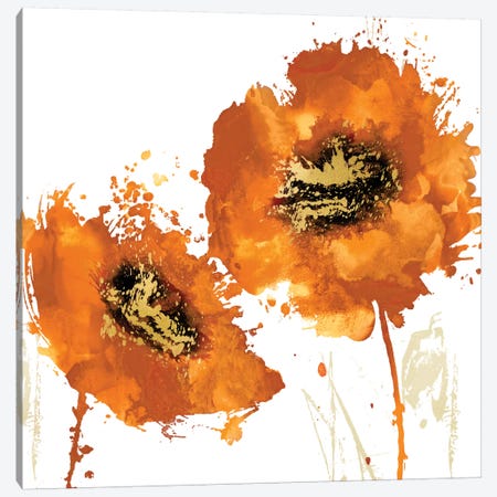 Flower Burst In Mandarin I Canvas Print #AUS16} by Vanessa Austin Canvas Art Print