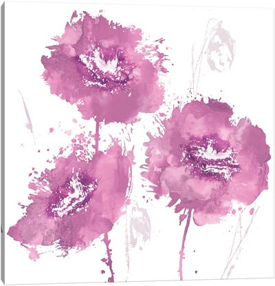 Flower Burst In Pink I Canvas Art Print - Vanessa Austin