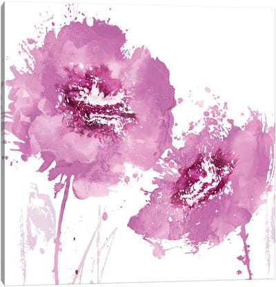 Flower Burst In Pink II Canvas Art Print - Vanessa Austin