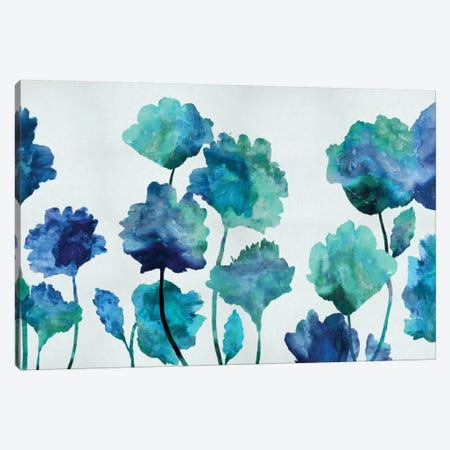 Aqua Blossom Canvas Print #AUS1} by Vanessa Austin Art Print