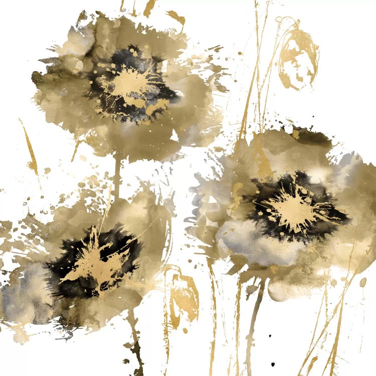 Flower Burst Trio In Gold