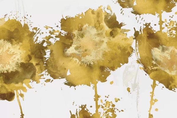 TopArt: Golden Flower Burst Trio by Vanessa Austin