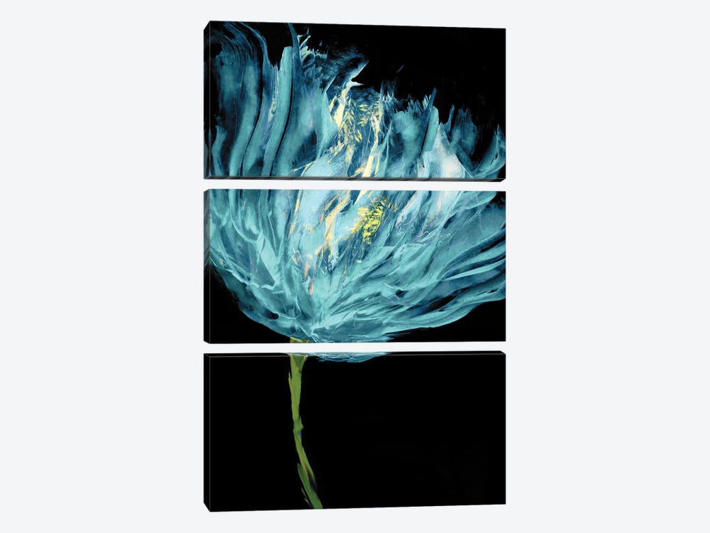 Aqua Tulips I 3-piece Canvas Artwork