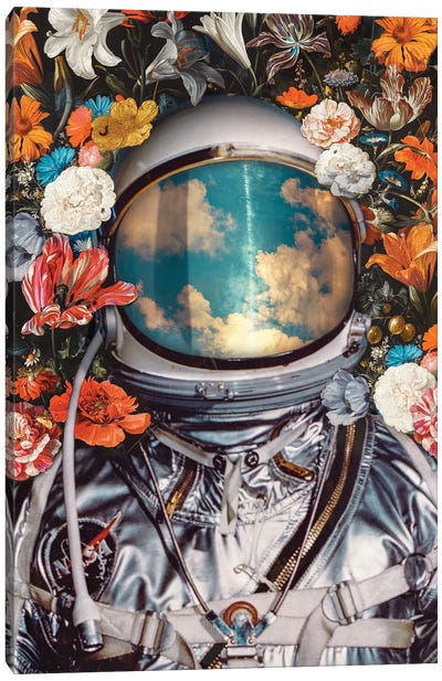 Look Up Canvas Art Print - Astronaut Art