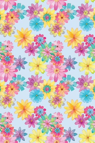 Floral Pattern by Ana Victoria Calderón metal wall art