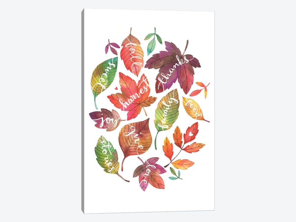 Harvest Leaves by Ana Victoria Calderón 1-piece Canvas Art Print