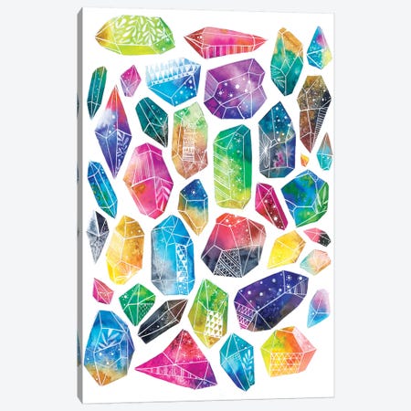 Healing Crystals Canvas Print #AVC17} by Ana Victoria Calderón Canvas Print