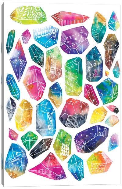 Healing Crystals Canvas Art Print - Ana Victoria Calderón