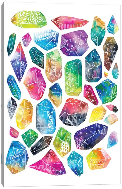 Healing Crystals Canvas Art Print - Ana Victoria Calderón