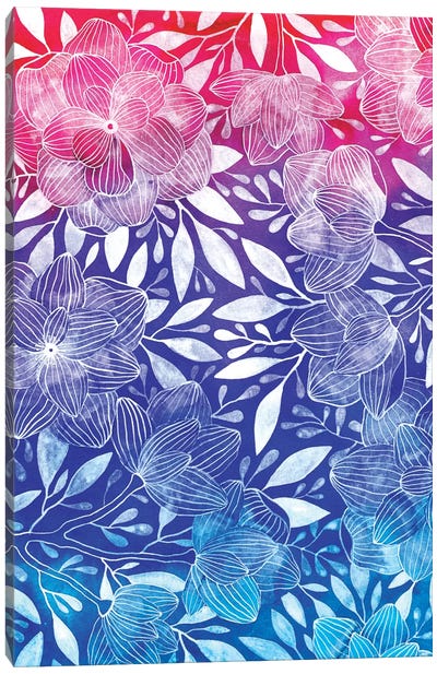 Ombre Floral I Canvas Art Print - Ana Victoria Calderón