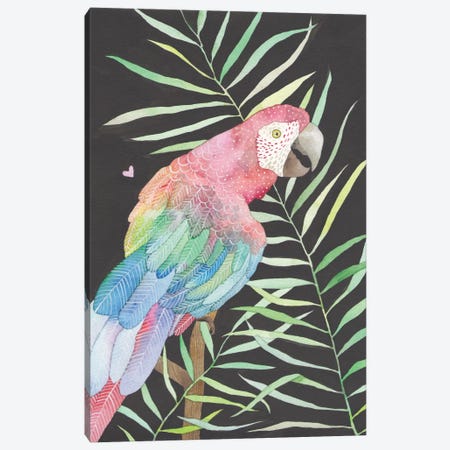 Parrot Canvas Print #AVC24} by Ana Victoria Calderón Canvas Artwork