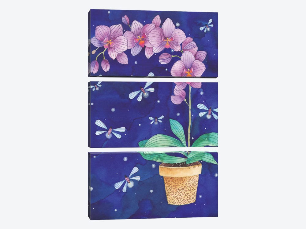 Radiant Orchid by Ana Victoria Calderón 3-piece Canvas Print