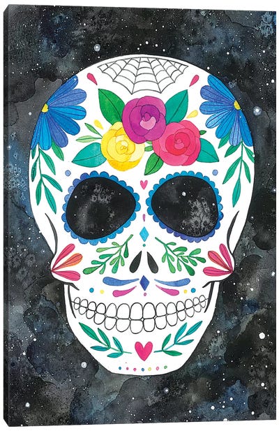 Sugar Skull I Canvas Art Print - Día de los Muertos Art