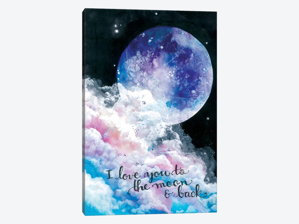 To The Moon And Back by Ana Victoria Calderón 1-piece Canvas Art Print