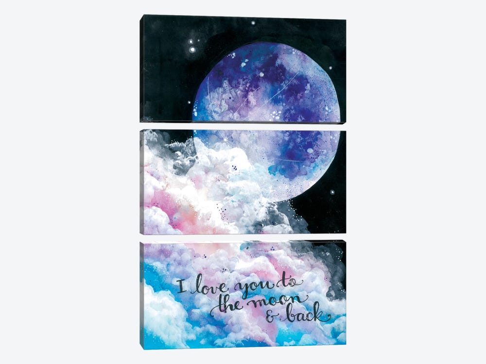 To The Moon And Back by Ana Victoria Calderón 3-piece Art Print