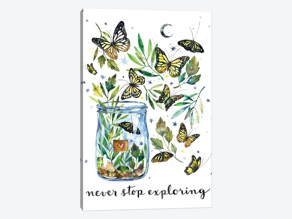 Never Stop Exploring by Ana Victoria Calderón 1-piece Canvas Art Print