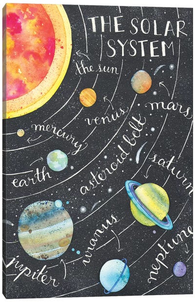 Solar System Canvas Art Print - Ana Victoria Calderón
