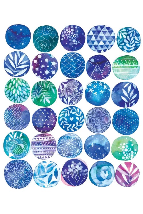 Blue Dots by Ana Victoria Calderón wall art