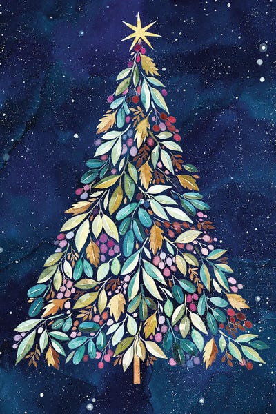 Starry Holiday by Ana Victoria Calderón metal wall art