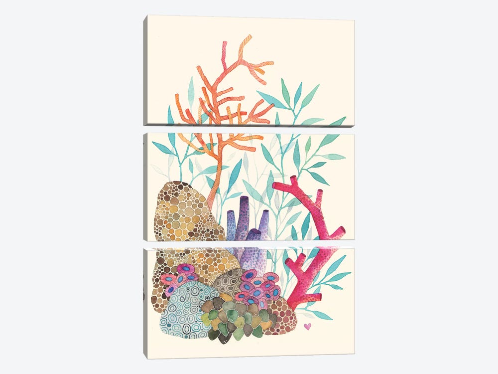 Coral Reef by Ana Victoria Calderón 3-piece Canvas Print