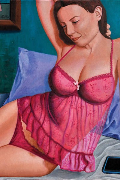 Lingerie: Girl With Her Alter Ego by Andrea Vandoni