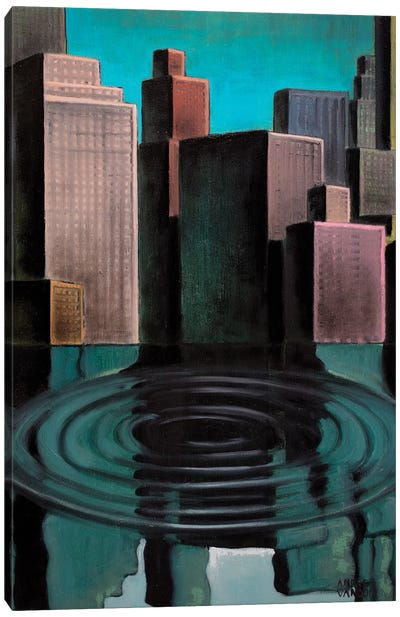 American Waterscape Canvas Art Print - Industrial Art