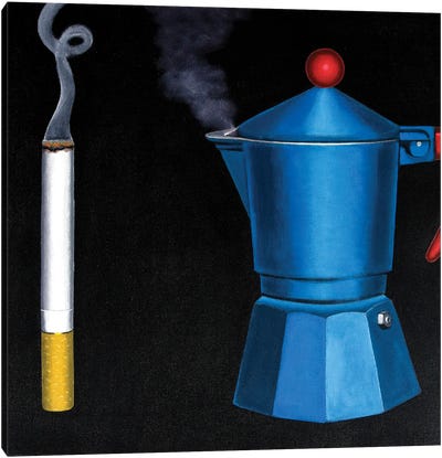 Smokers Canvas Art Print - Andrea Vandoni