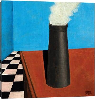 The Chimney Is On The Table Canvas Art Print - Andrea Vandoni