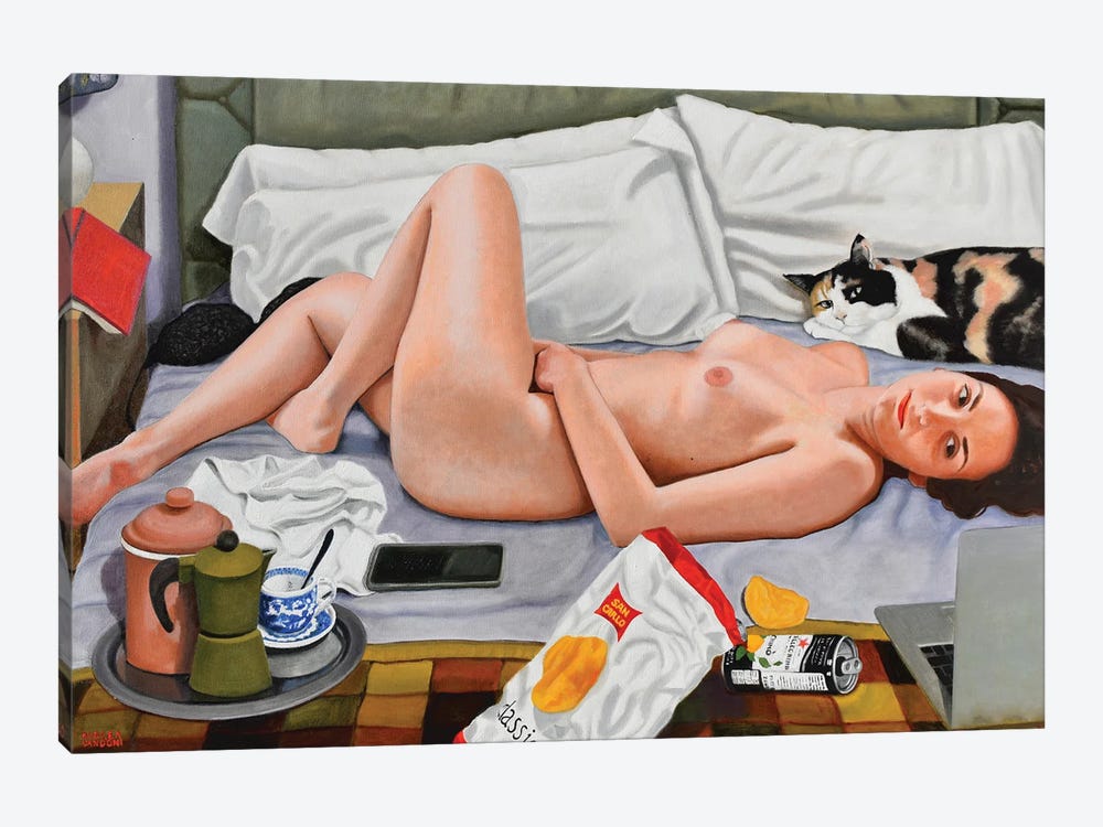 The Laziness by Andrea Vandoni 1-piece Canvas Art Print