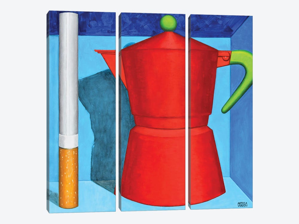 Coffee And Cigarette IV by Andrea Vandoni 3-piece Canvas Artwork