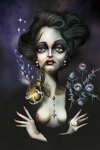 Lowbrow Femme Fatales: La Pipe Et Le Mamelon by Antenor Von Khan