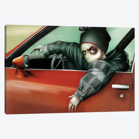 Drivin' My Car, Jessie Pinkman Canvas Print #AVK8} by Antenor Von Khan Canvas Art Print
