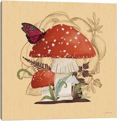 A Walk In The Woods III Canvas Art Print - Mushroom Art